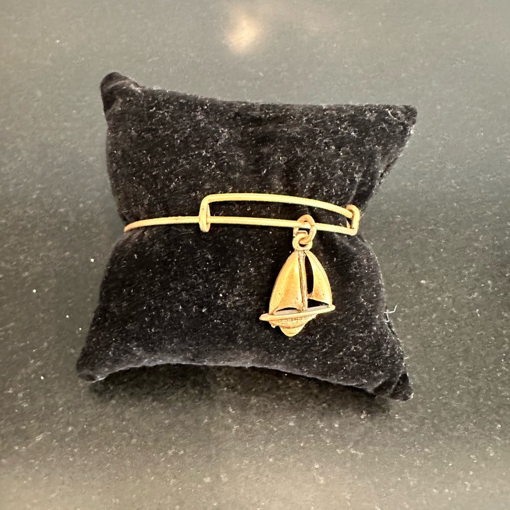 Alex & Ani Gold Sailboat Charm Bracelet